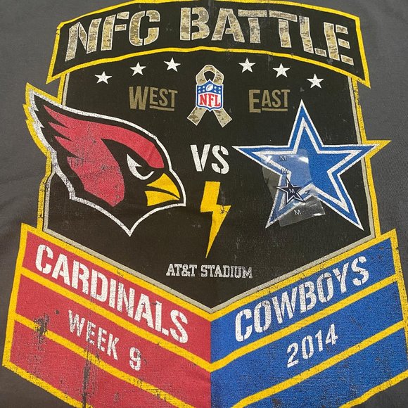 Dallas Cowboys & Cardinals 2014 NFC NFL Tshirt - Picture 3 of 4